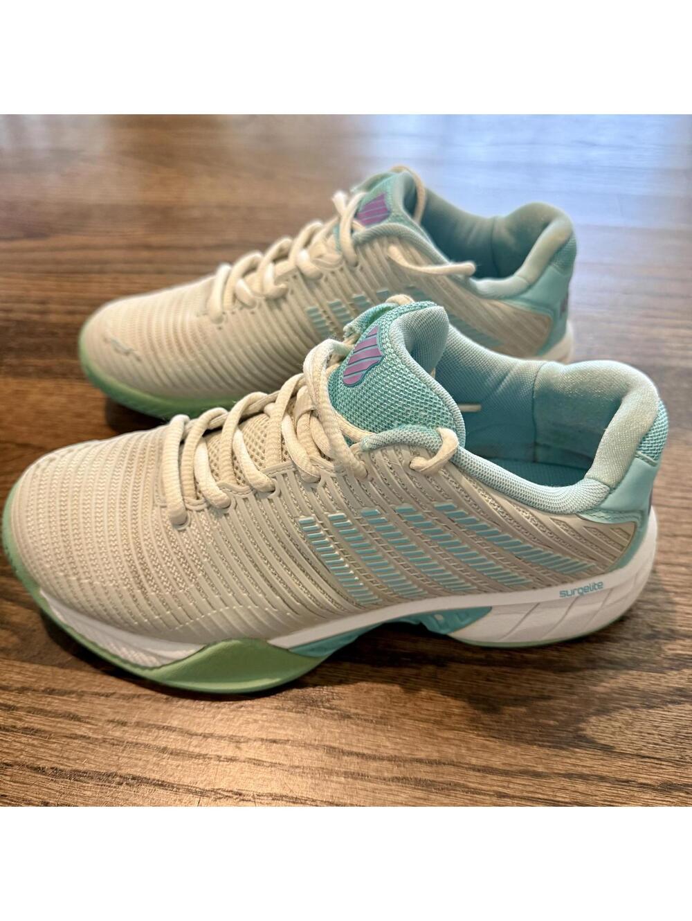 K-Swiss Women's Hypercourt Express 2 White & Grey TealTennis Shoes Size 7